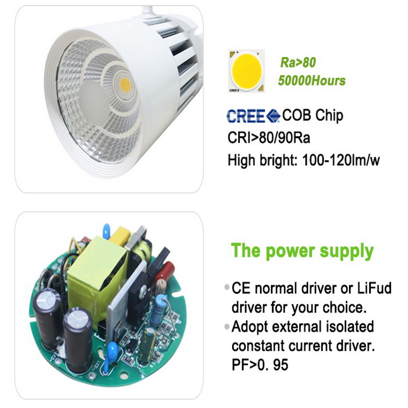 2 3 4 juhtmed adapter 20w 30w 40w 50w magnetvälja koht cob juhitud rööbastee valgus