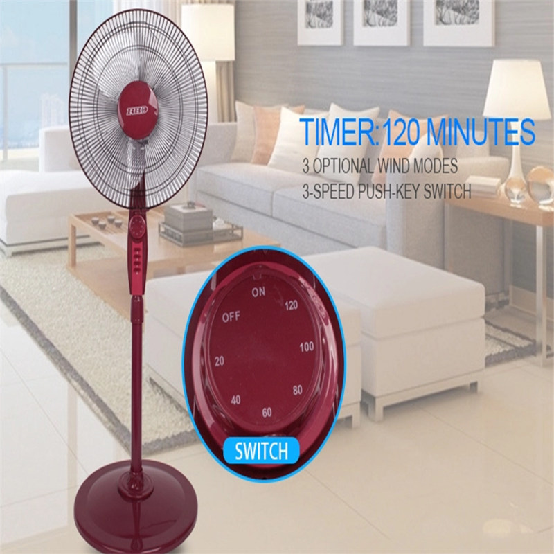 Dongguan Factory 16 orlach Cooper Motor Air Cooler Fan 2 Uair Timer Standing Fan Le Praghas is Fearr