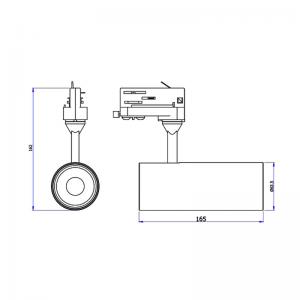 Faoi stiúir Solas Track Track 15W 20W 30W faoi stiúir
