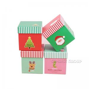 Bosca Bronntanais Apple Oíche Nollag Priontáil Páipéar Cearnóg Beag