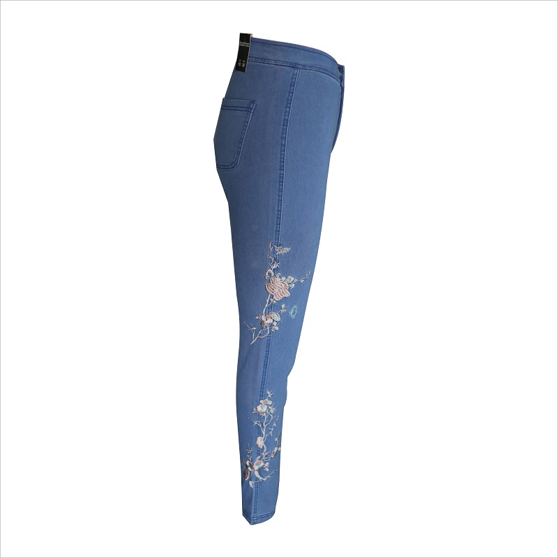 bróidnéireacht faisin jeans skinny gorm WS10123