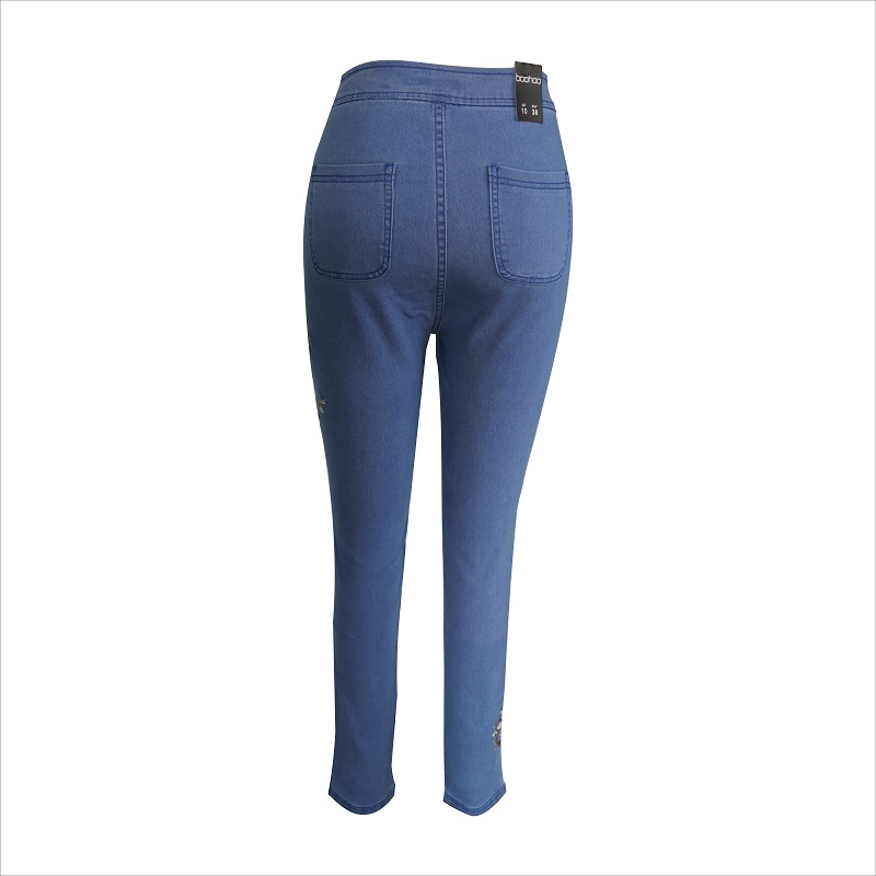 bróidnéireacht faisin jeans skinny gorm WS10123