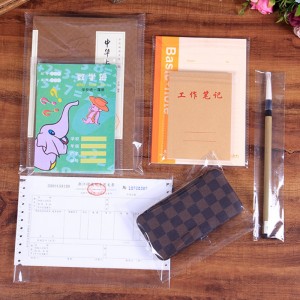 OPP in-aischurtha CPP PE Féin greamaitheach le málaí plaisteacha séala plaisteach uiscedhíonach le haghaidh pacáistiú míreanna leictreacha leabhar nótaí