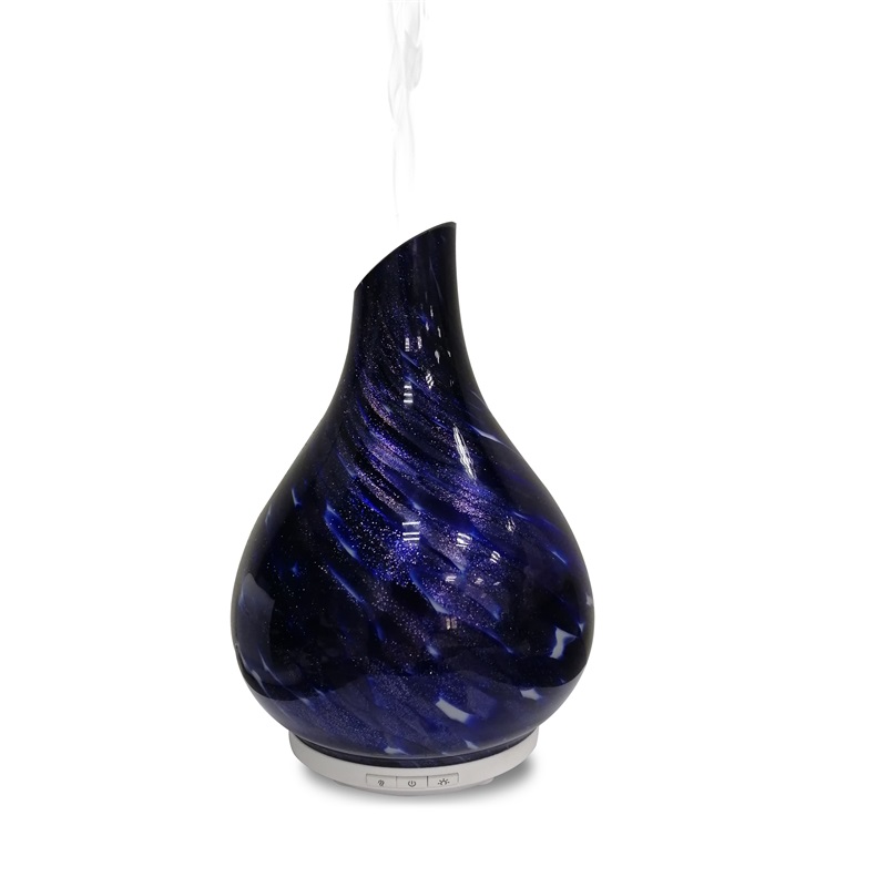 Seacht solas LED ag athrú tóir ar diffuser aroma gloine múnlaithe uathúil gloine
