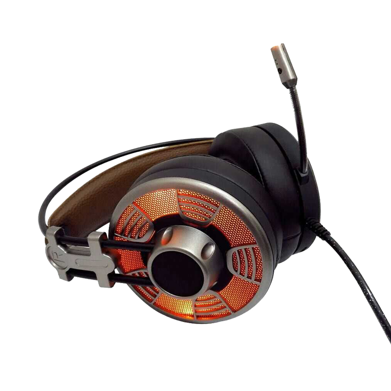 Tiománaí 50mm thar headset cearrbhachais cluaise 7.1 le fuaim máguaird do PS4, PC, XBOX AMHÁIN