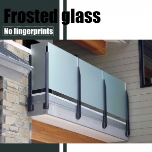 Praghas monarcha tSín de 8.76mm / 10.76mm / 12.76mm tempered Ráillí lannaithe gloine frosted