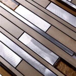 Gloine Roghnaithe Órga HLC40 Agus Mósáic Alúmanaim Seomraí suí taobh istigh Dearadh Balla Maisiúla agus Urláir