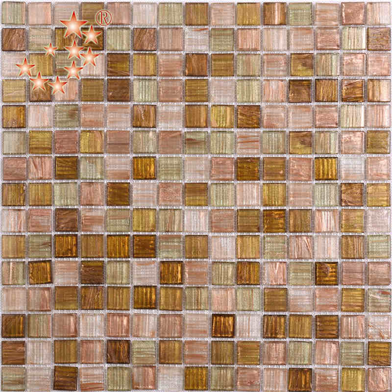 Só Rose Gold Iridescent Uathúil Gloine Mosaic Backsplash Tíleanna Backsplash Tíleanna