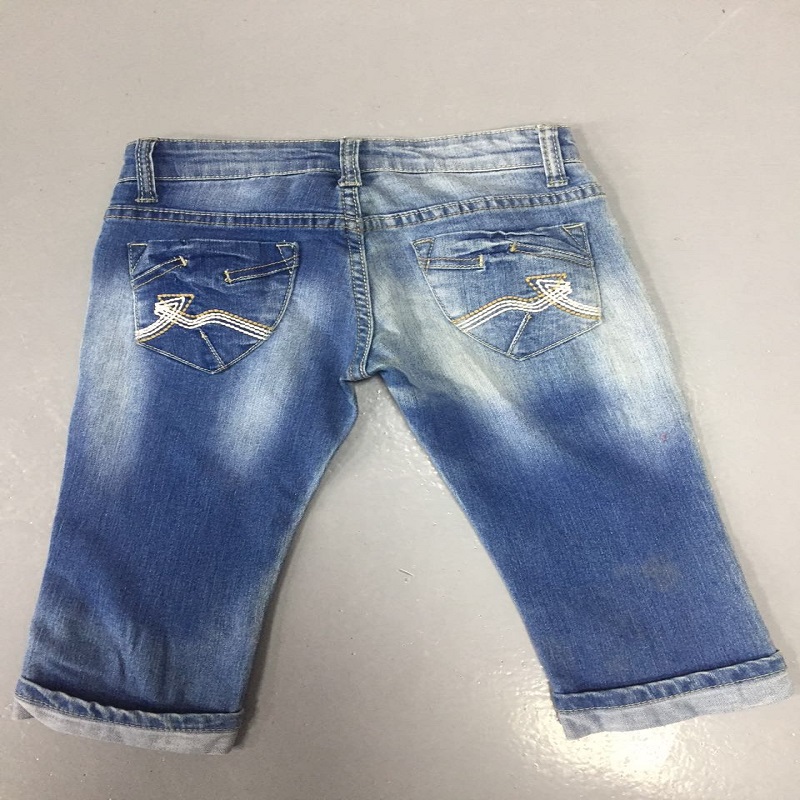 casann buachaill suas cos díreach le jeans póca fuála embrodiery WSG006