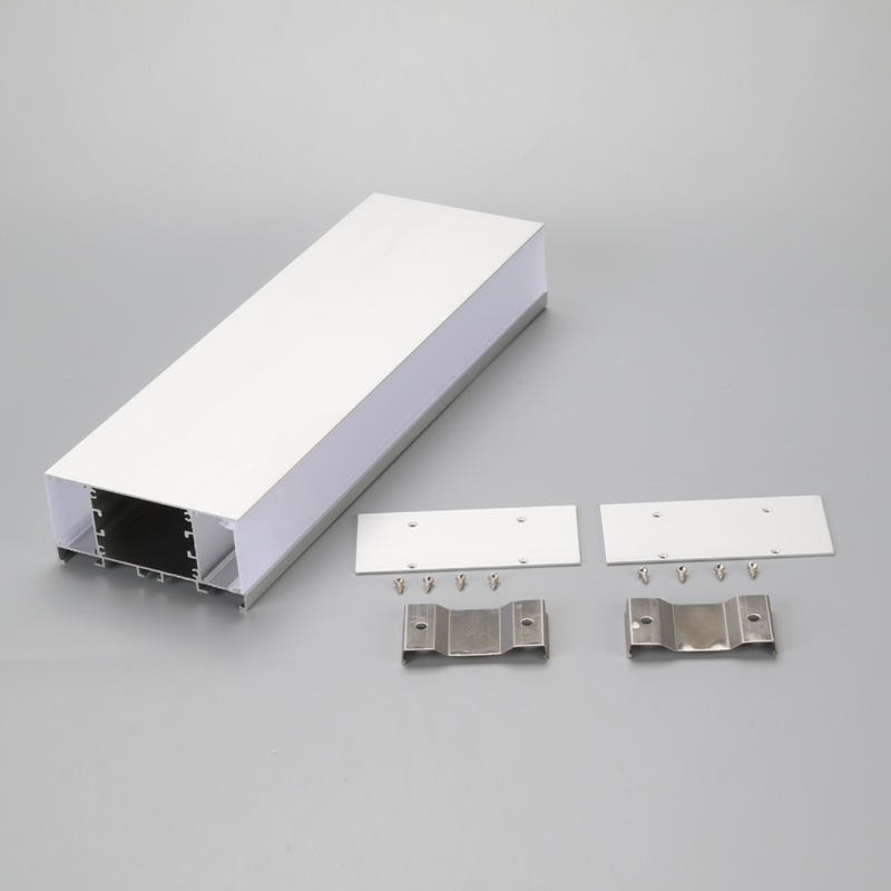Próifíl U-alúmanaim 6063 T5 airgid le haghaidh soilsithe LED