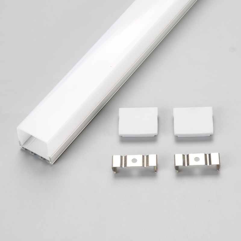 Cainéal alúmanaim do chainéal LED alúmanaim stiallacha le haghaidh diffuser stiall éadrom LED stiúir