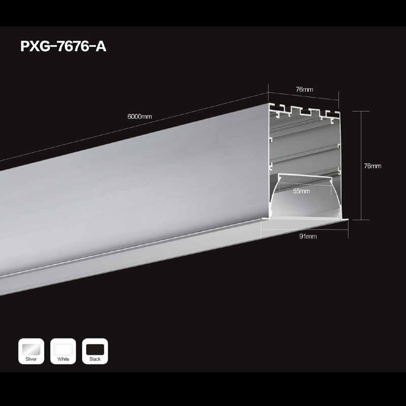 Easpa LED easbhrúite alúmanaim barra solais faoi stiúir tithíochta do lampa alúmanaim faoi stiúir