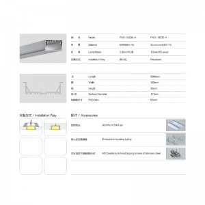 Fráma fráma próifíl alúmanaim tithíochta faoi stiúir le gearrthóg chumhdaigh PC clúdaithe