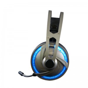 Headset cearrbhachais micreafóin borrtha fada nó cluasáin thar chluas le haghaidh iPhone, Mac, PC, Glúine, PS4, Xbox One
