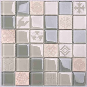 Patrún Dearaidh Nua Meascán Gloine Crystal Marble Mósáic Tíleanna óir mósáic tíl óir tíl óir tíl calacatta tíl óir poircealláin Le haghaidh Backsplash Cistine