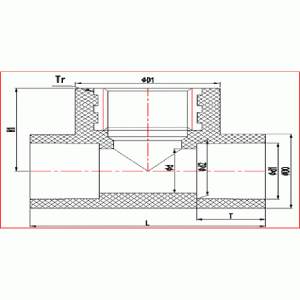 UPVC COPAIR THREADED TEE