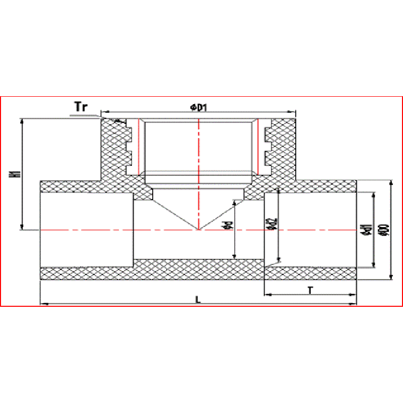 UPVC COPAIR THREADED TEE