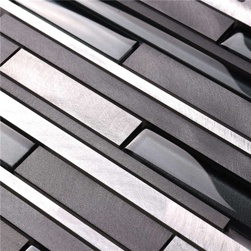 Foshan Stíl Nua Wall Alúmanam Gloine Mosaic Tíleanna