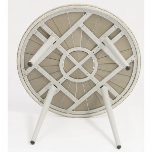 troscán alúmanaim troscáin alúmanaim leagtha tábla comhchruinnithe le 4 chathaoir