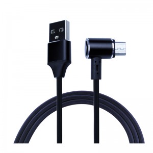 KPS-9221CB An t-éadach cluaise cineál 90 céim Braid USB cable