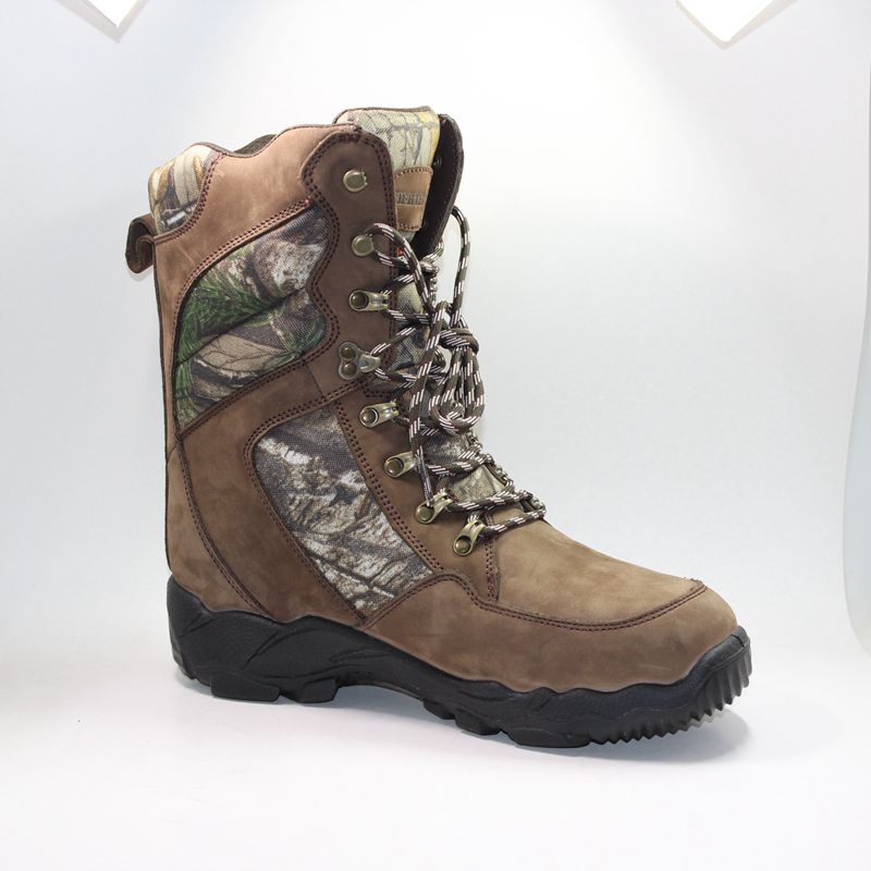 Leathar Nubuck Uachtarach Le Bróga Camo Hunter