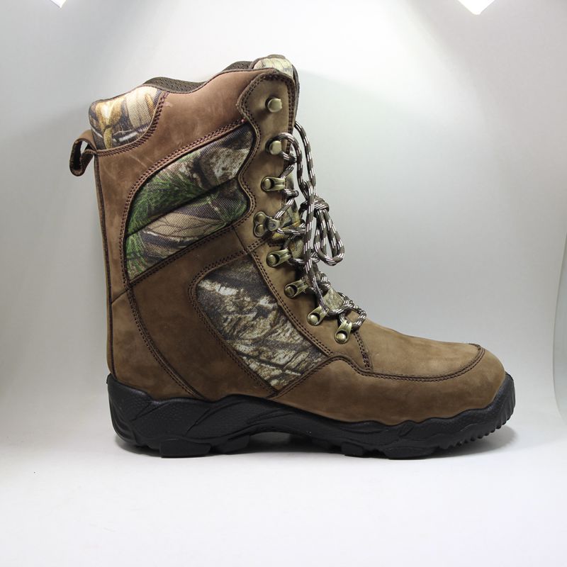 Leathar Nubuck Uachtarach Le Bróga Camo Hunter