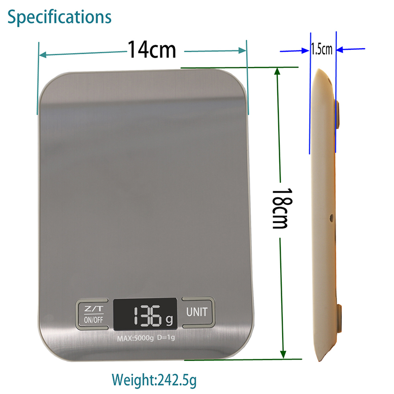 Bia Cruach dhosmálta Teaghlaigh Cistine Bia Meá Scála Leictreonach 5kg