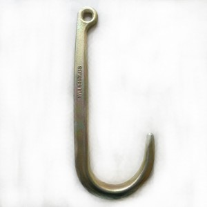 Forged Tow J Hook 3900 LBS WLL Clear Zinc