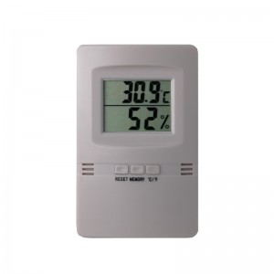 Teirmiméadar Digiteach Thin agus Thin Aonair LCD \u0026 Hygrometer + -1C + -5% RH Hygrothermograph