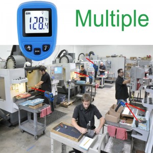 Cruinneas Gorm Gorm Ard Táscaire LCD Oibreacha Teirmiméadar Infridhearg