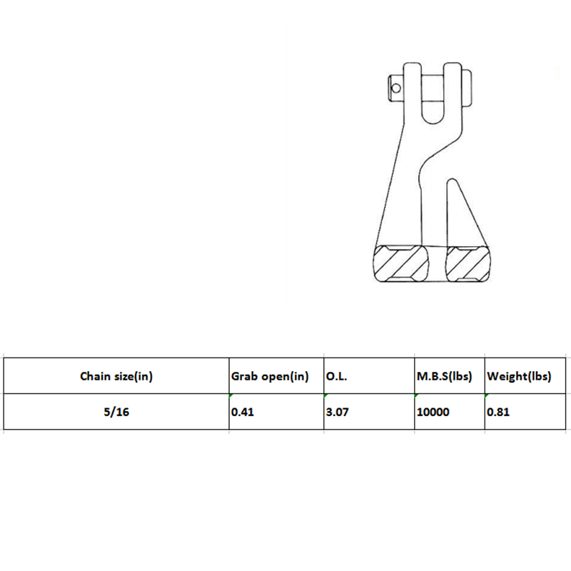 Brionnaithe Alloy Clevis Grab Bend Hook