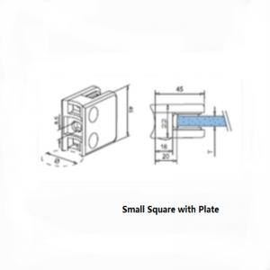 Cineál Cearnóg Cruach dhosmálta Le clamp Gloine Pláta