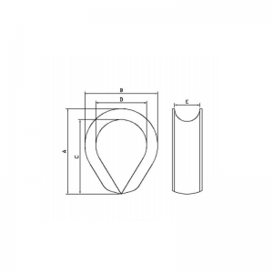 Cruach Galvanized K-3 Thimble do Rope Fiber
