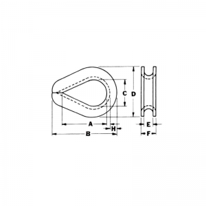 Dualgas Trom Breise G-414 Comharthaí Galvanized