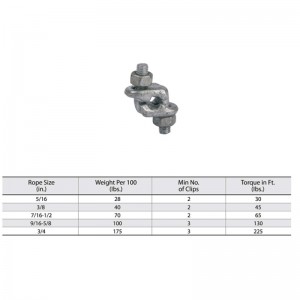 Titim Galvanized Hot Dip brionnaithe an Chéad Grip Clip