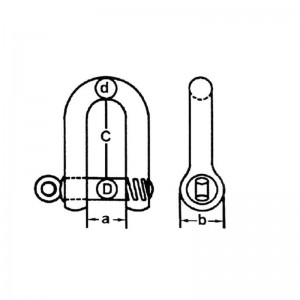 Cineál Eorpach Galvanized Large Dee Shackle