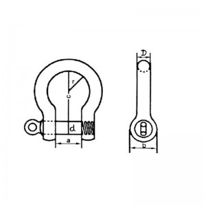Cineál Eorpach Galvanized Large Bow Shackle