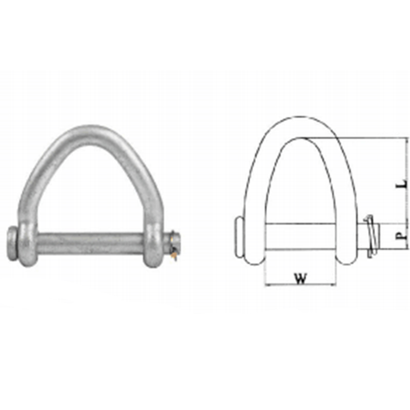 Web Sling Shackle Hot Dip Galvanized