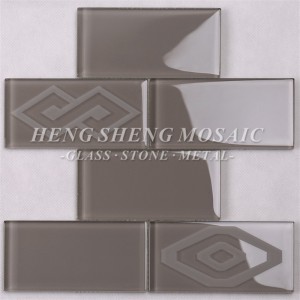 Bríce Fobhealach Gloine Patrún HSP42 Ardchaighdeáin Gloine Mosaic Le haghaidh Ballaí Backsplash Cistine