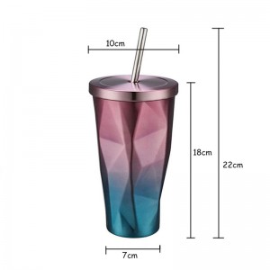 Mug Taistil 16oz | Cruach dhosmálta cupáin fleascán cupán inslithe cupán caife oighear oighear mug carr tae le buidéal óil na strapaí