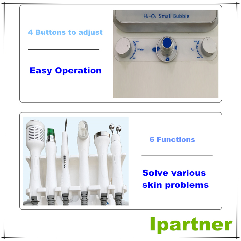 Ipartner Ocsaigin hidrigine beag mboilgeog hydrofacial 6 i 1 níos glaine craicinn ilfheidhmeach