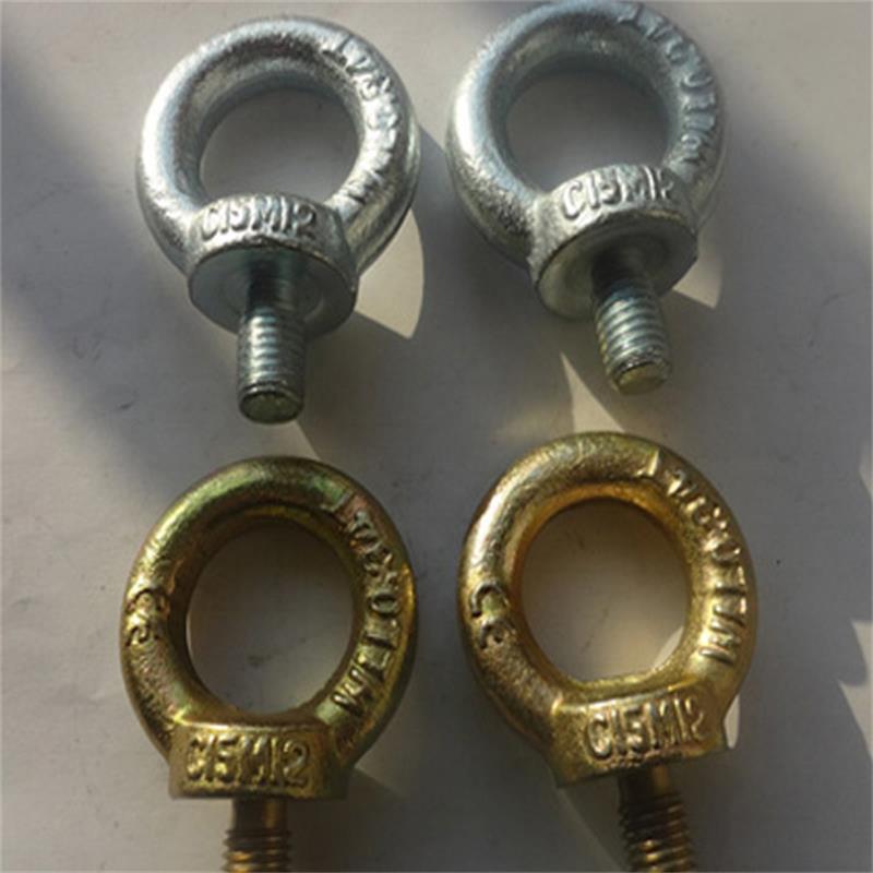 Titim Cruach Carbóin Gearrtha ardaithe Galvanized DIN580 Eye Bolt