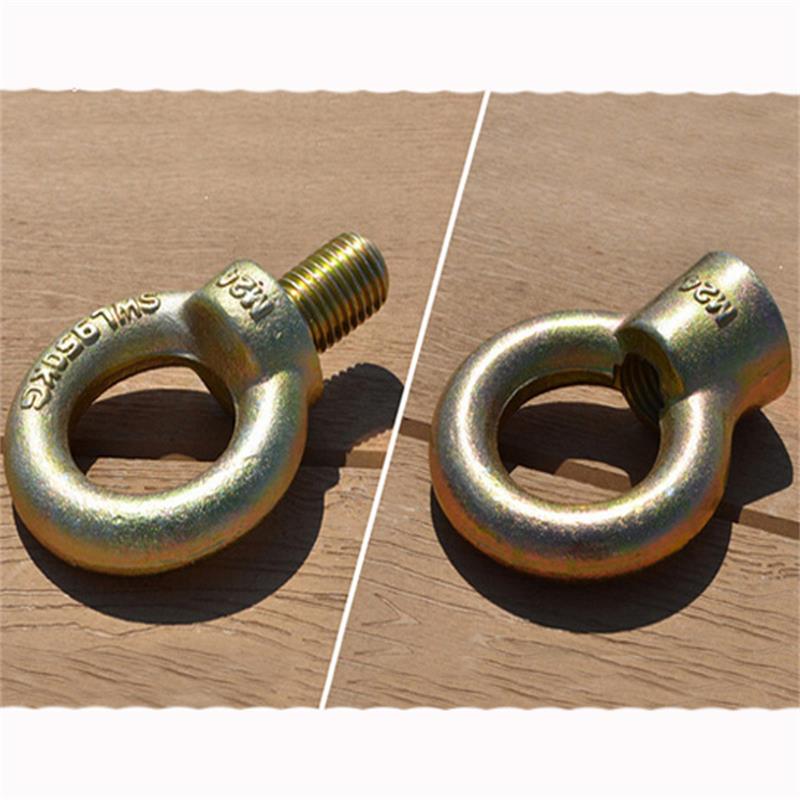 Titim Cruach Carbóin Gearrtha ardaithe Galvanized DIN580 Eye Bolt