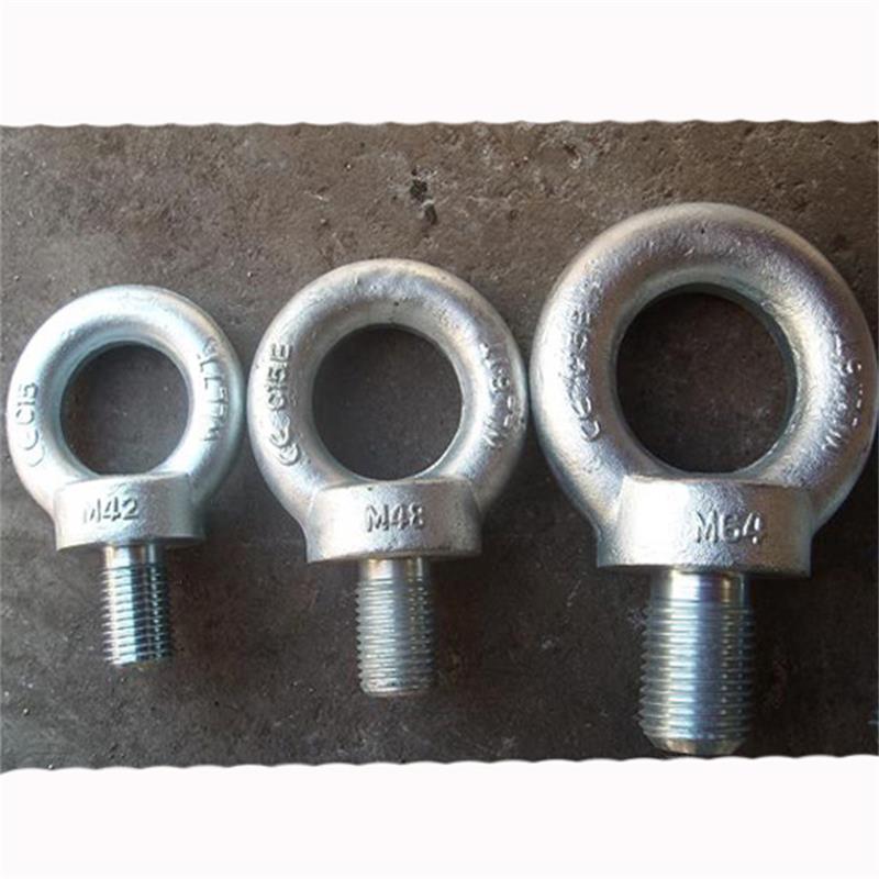 Titim Cruach Carbóin Gearrtha ardaithe Galvanized DIN580 Eye Bolt