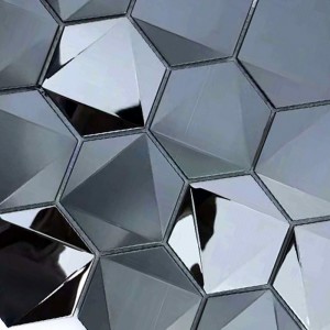 Tíleanna Miotal Duibhe 304/316 Tíleanna Cruach dhosmálta Mósáic do Mhaisiú Ballaí