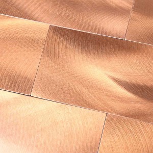 Sreang Mosaic Miotal Alúmanaim agus Tíleanna Bata Greamáin le haghaidh Backsplash Cistine