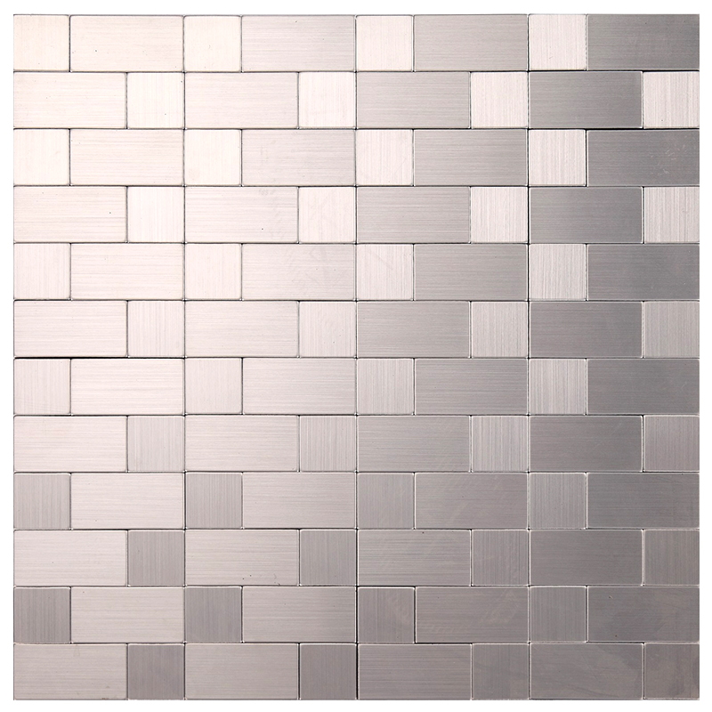 Greamáin Tíleanna Mósáic Alúmanaim Uiscedhíonach / Fireproof Alúmanam Backsplash Cistine Peel agus Bata