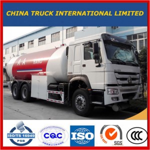 Sinotruk HOWO 10 Rothaí Gáis 20cbm ag Athrú Truck Umar Própán GPL Trucail