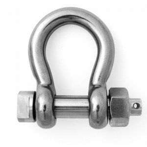 SS 304 Cruach dhosmálta Duaithiúil 4MM Bow Shackle