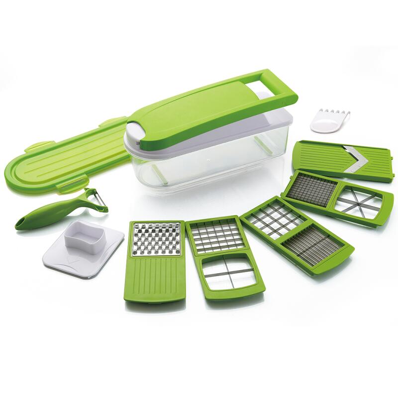 Il lanna Líonta Glasraí Mandoline Slicer Dicer, Sterer Cutter Glasraí Cruach dhosmálta